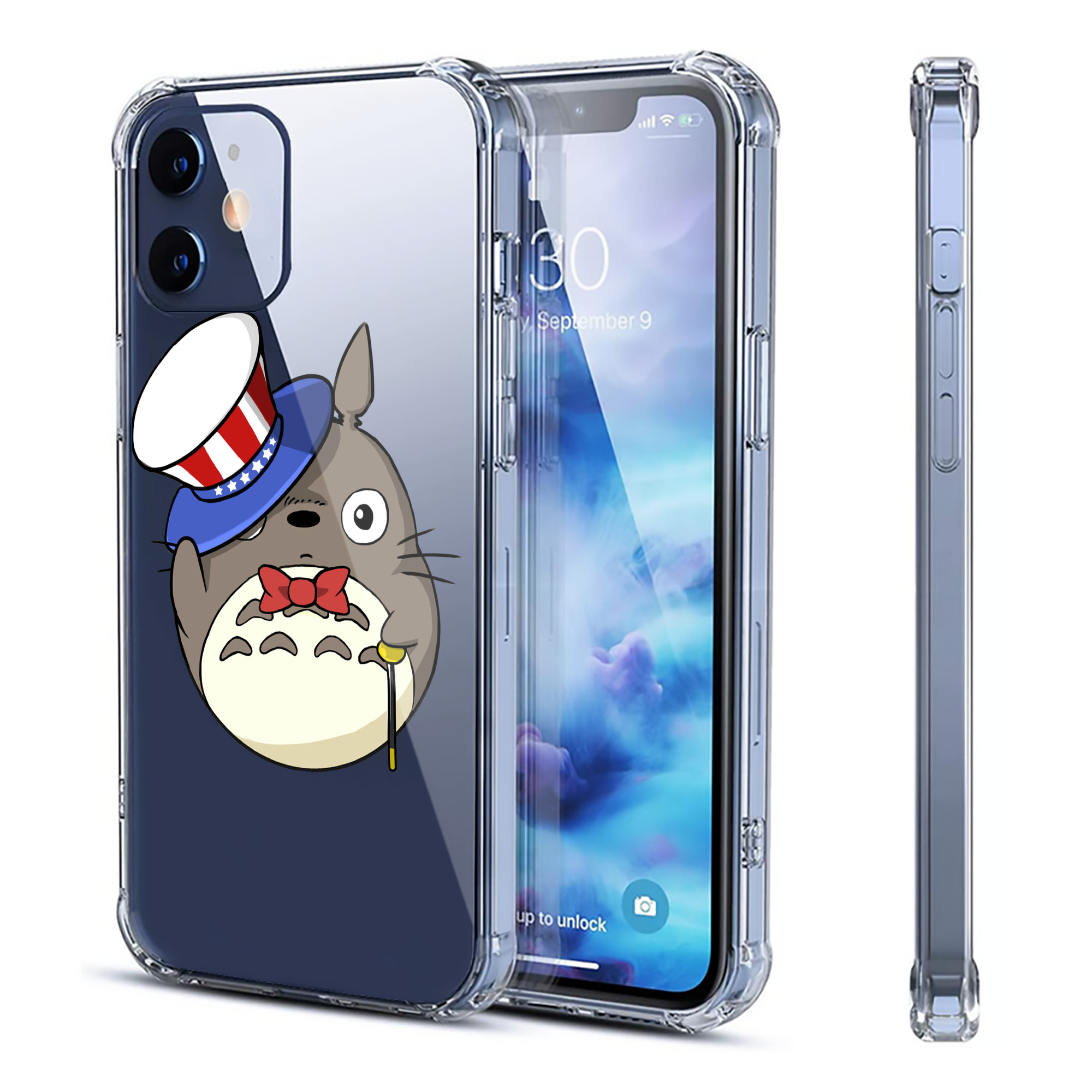 （画像用） となりのトトロ 草壁メイ 草壁サツキ My Neighbor Totoro Satsuki Kusakabe Mei Kusakabe 【iPhone 12シリーズ対応】透明スマホケース（クリアソフトケース）